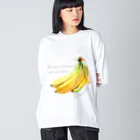 Q-gardens -キューガーデンズのビッグなバナナ Big Long Sleeve T-Shirt