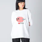 Yuko’ｓ Galleryのこぶたのラブちゃん ビッグシルエットロングスリーブTシャツ