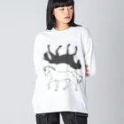 SWのBlack and White Big Long Sleeve T-Shirt