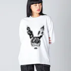 SIXTY-NINE FACTORYのBlack Bunny Mask ビッグシルエットロングスリーブTシャツ