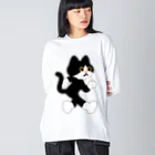 嶌星堂の飛び出し坊や猫 Big Long Sleeve T-Shirt