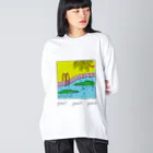 Futakawa Mayuのグッズショップのpool ワニ Big Long Sleeve T-Shirt