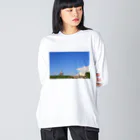photo-kiokuの青空 ビッグシルエットロングスリーブTシャツ