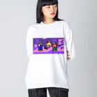 SHIMETASABASHOPのジュース好き子 ビッグシルエットロングスリーブTシャツ