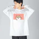 NORICOPOのヤホ！ってしてるコビハムちゃん ビッグシルエットロングスリーブTシャツ