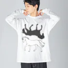 SWのBlack and White Big Long Sleeve T-Shirt