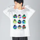 majiodesignのギャラクシーフルーツ Big Long Sleeve T-Shirt