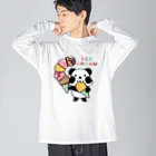 イラスト MONYAAT のCT54ズレぱんだちゃん　アイスを食べよう_bs Big Long Sleeve T-Shirt