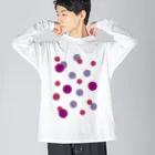 やまとねこのぶどうの水玉 Big Long Sleeve T-Shirt