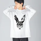 SIXTY-NINE FACTORYのBlack Bunny Mask ビッグシルエットロングスリーブTシャツ