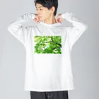 photo-kiokuの風に揺れる木 ビッグシルエットロングスリーブTシャツ