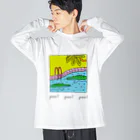 Futakawa Mayuのグッズショップのpool ワニ Big Long Sleeve T-Shirt