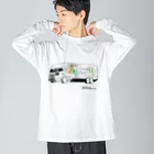 まるよし絵画教室のトラック　ビッグシルエットロングスリーブTシャツ Big Long Sleeve T-Shirt