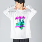 Vibin Designsのポセイドンネオンギリシャ神話 Big Long Sleeve T-Shirt