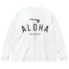 ハワイスタイルクラブのALOHA ISLANDS  BLK LOGO ビッグシルエットロングスリーブTシャツ