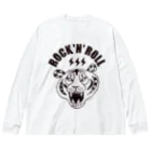 ROCK 'N' ROLL TIGER　ロックンロール タイガーの寅年 ROCK 'N' ROLL TIGER タイガー／トラ／虎 ビッグシルエットロングスリーブTシャツ