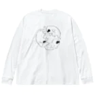 FOGGY LANDのthree ghosts Big Long Sleeve T-Shirt