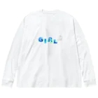 pulu's shopのThe　女の子 Big Long Sleeve T-Shirt