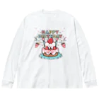 イラスト MONYAAT のCT61HAPPY BRITHDAY  ビッグシルエットロングスリーブTシャツ