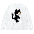 嶌星堂の飛び出し坊や猫 Big Long Sleeve T-Shirt