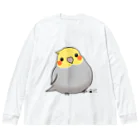 *KAKAPO*の*KAKAPO*のふんわりオカメインコちゃん(のまる) ビッグシルエットロングスリーブTシャツ