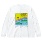 Futakawa Mayuのグッズショップのpool ワニ Big Long Sleeve T-Shirt