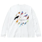 エダマメトイチ雑貨店のI love birds A 特大 ビッグシルエットロングスリーブTシャツ