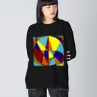 SONOTANOMONOの幾何学模様ロゴ ビッグシルエットロングスリーブTシャツ