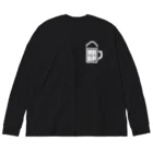 スペィドのおみせsuzuri支店のビアモット！ (black body) ビッグシルエットロングスリーブTシャツ