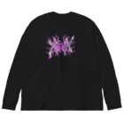 𝔛4𝔄𝔛の【X Thunder LŌGO X】 PURPLEVer. ビッグシルエットロングスリーブTシャツ