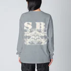 Ａ’ｚｗｏｒｋＳのSKULL&BONE TRIBAL GRUNGE WHT Big Long Sleeve T-Shirt