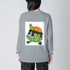 316(MIHIRO)のスペインイシガメとクサガメちゃん Big Long Sleeve T-Shirt