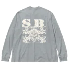 Ａ’ｚｗｏｒｋＳのSKULL&BONE TRIBAL GRUNGE WHT Big Long Sleeve T-Shirt