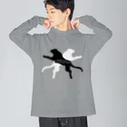 Ａ’ｚｗｏｒｋＳのクロヒョウ＆シロヒョウ～OUTSIDER～ Big Long Sleeve T-Shirt