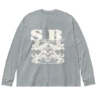 Ａ’ｚｗｏｒｋＳのSKULL&BONE TRIBAL GRUNGE WHT Big Long Sleeve T-Shirt