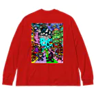 Ａ’ｚｗｏｒｋＳの宇宙人類皆兄弟 VERTICAL Big Long Sleeve T-Shirt