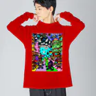 Ａ’ｚｗｏｒｋＳの宇宙人類皆兄弟 VERTICAL Big Long Sleeve T-Shirt