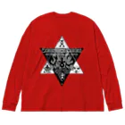 Ａ’ｚｗｏｒｋＳの六芒星ネクロマンサー ブラックアンクリバース Big Long Sleeve T-Shirt