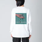 keyのI am dependency(Turquoise Blue) ビッグシルエットロングスリーブTシャツ