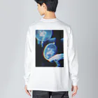 ばやし/8845の8845-jellyfish ビッグシルエットロングスリーブTシャツ