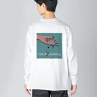 keyのI am dependency(Turquoise Blue) Big Long Sleeve T-Shirt