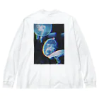ばやし/8845の8845-jellyfish Big Long Sleeve T-Shirt