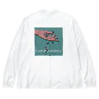 keyのI am dependency(Turquoise Blue) Big Long Sleeve T-Shirt