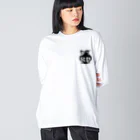 スペィドのおみせsuzuri支店のDon't Think BEER #1 (white body) Big Long Sleeve T-Shirt