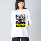 Everything for the BEERのMan with Beer Can Big Long Sleeve T-Shirt