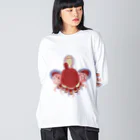 日淡水玉のブティック『sigh, and the people.』の水玉の水引き Big Long Sleeve T-Shirt