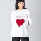 mucho muchoのハートちゃん　シグネチャー ビッグシルエットロングスリーブTシャツ