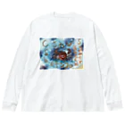 AkironBoy's_Shopの夏のビーチ「カニ」ってどんな事考えているのかな？分かんない事ってあるよね。💗 Big Long Sleeve T-Shirt