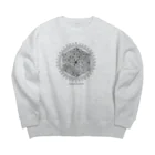 JonSpCaのフラワーオブライフ「はなまんだら」 Big Crew Neck Sweatshirt