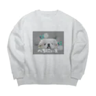 CHUNTANのあめの日イロ　ぺちにぃず Big Crew Neck Sweatshirt